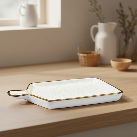 Vassoio ceramica ambientato cucina