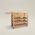 Wine Bar Cart Beige