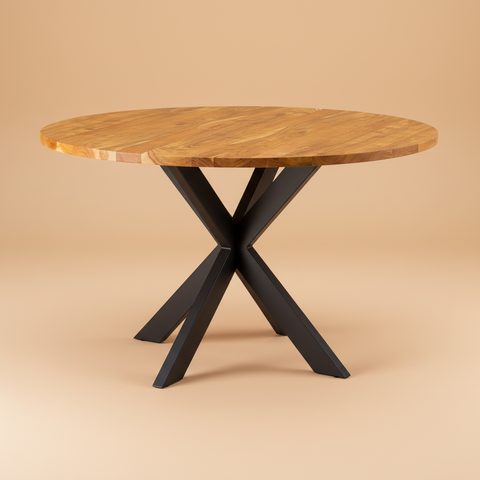 Woodshed Tavolo Tondo Acacia Ferro - Sfondo Neutro