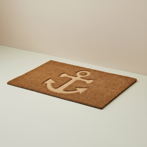 Zerbino con ancora su sfondo beige