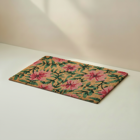 Zerbino floreale sfondo beige