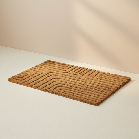 Zerbino geometrico su sfondo beige migliorato