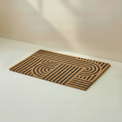 Zerbino lineare geometrico sfondo beige