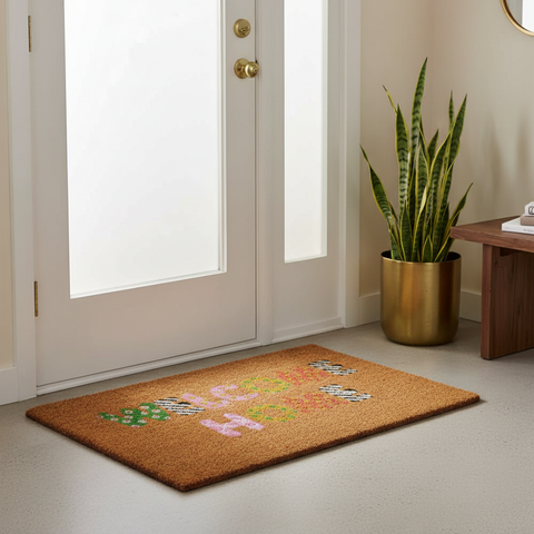 Zerbino Welcome Home colorato ambientato