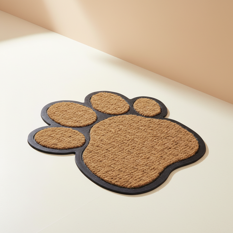 Zerbino zampa sfondo beige