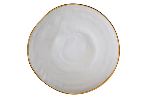 Mediterraneo - White Stoneware Dinner Plate