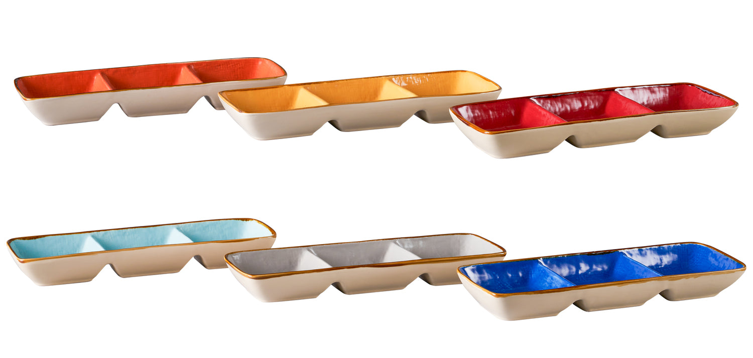 Novità Home Mediterraneo - Vassoietto Aperitivo - 6 Colori Assortiti