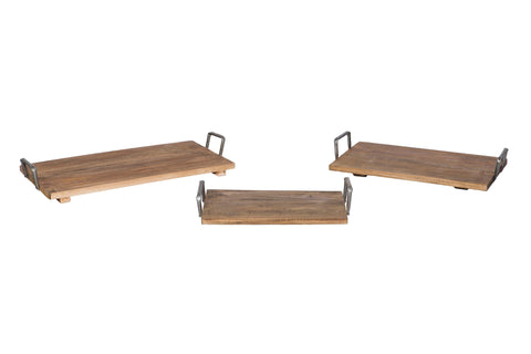 Novita home_TN-120_Vassoio rettangolare con manici in legno e metallo - set 1/3_1