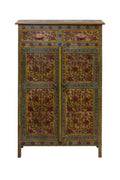 Novita home_M-94_Frida-credenza alta 2 cass 2 sport in legno decorato a mano_1