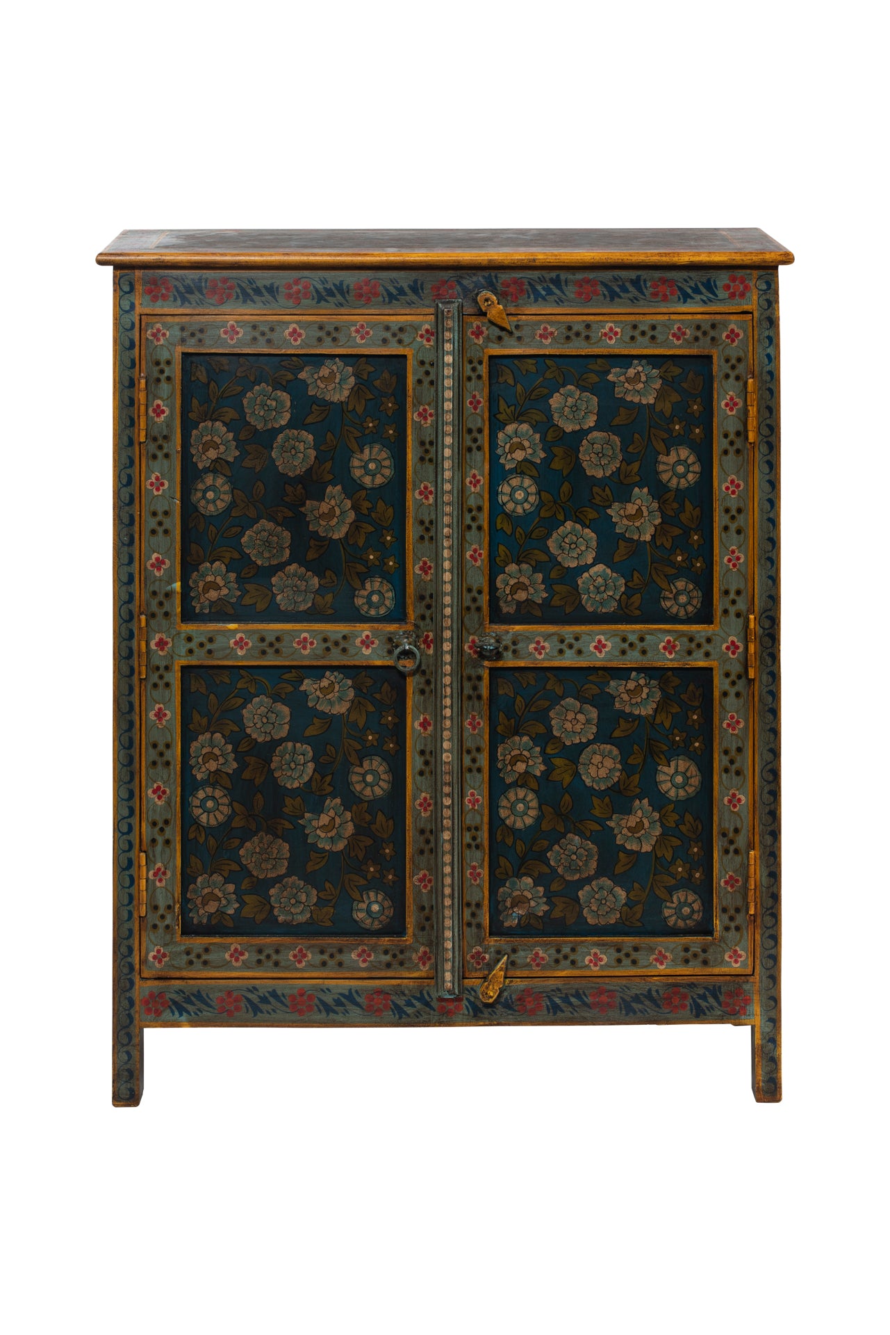 Novità Home Frida-credenza 2 sportelli in legno decor a mano in legno blue