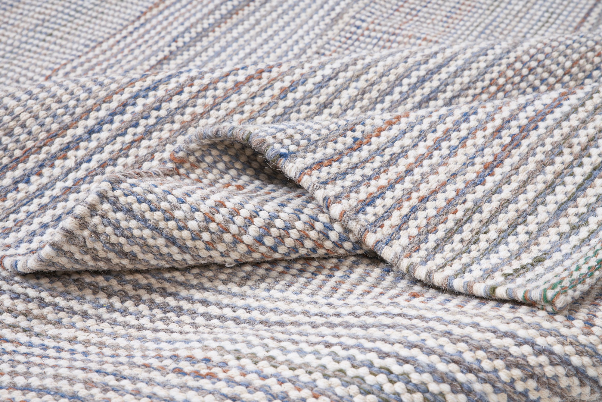 Novita home_ZI-01/B_Disegual - tappeto melange' lana e cotone toni beige/arancione_1