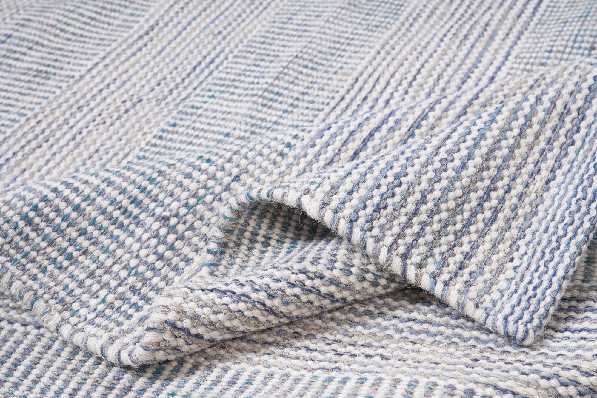 Novita home_ZI-02/A_Disegual - tappeto melange' lana e cotone toni beige/blue_1