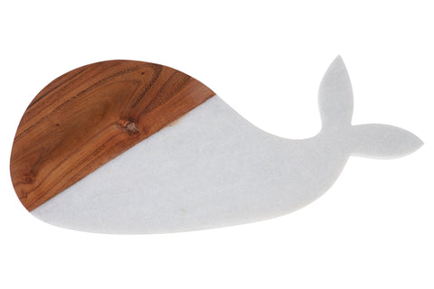 Novita home_NF-44_Tagliere sagoma balena in legno e marmo_1