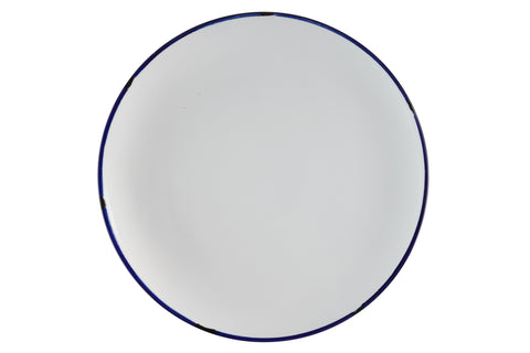Novita home_G-383/C_Old country - piatto dessert bianco bordo blue_1