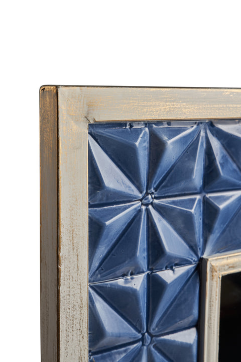 Novita home_Tavalera - specchio rettangolare in metallo sbalzato blue_2