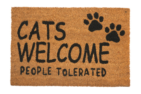 Novita home_GKZ-06_Coco door mat-cats welcome people tolerated_1