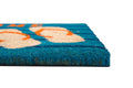 Novita home_Coco door mat-flip flop zone fondo azzurro blue scritta arancio_2