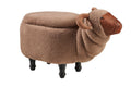 Novita home_ZA-65/GOATBROWN_Pouf imbottito pelliccia sintetica - capra con contenitore_1