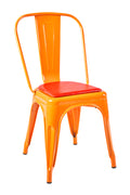 Novita home_AK-32/OR_Cindy - sedia arancio con cuscino rosso_1