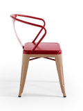 Novita home_Sixty - sedia poltroncina metallo bi color rossa_2