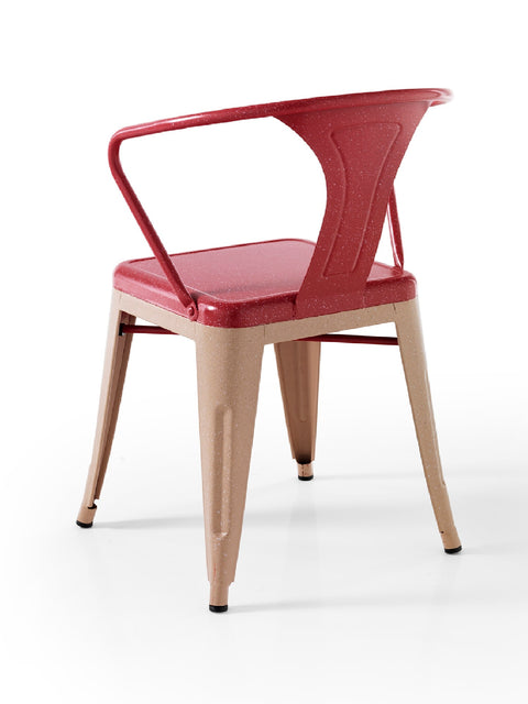 Novita home_Sixty - sedia poltroncina metallo bi color rossa_3
