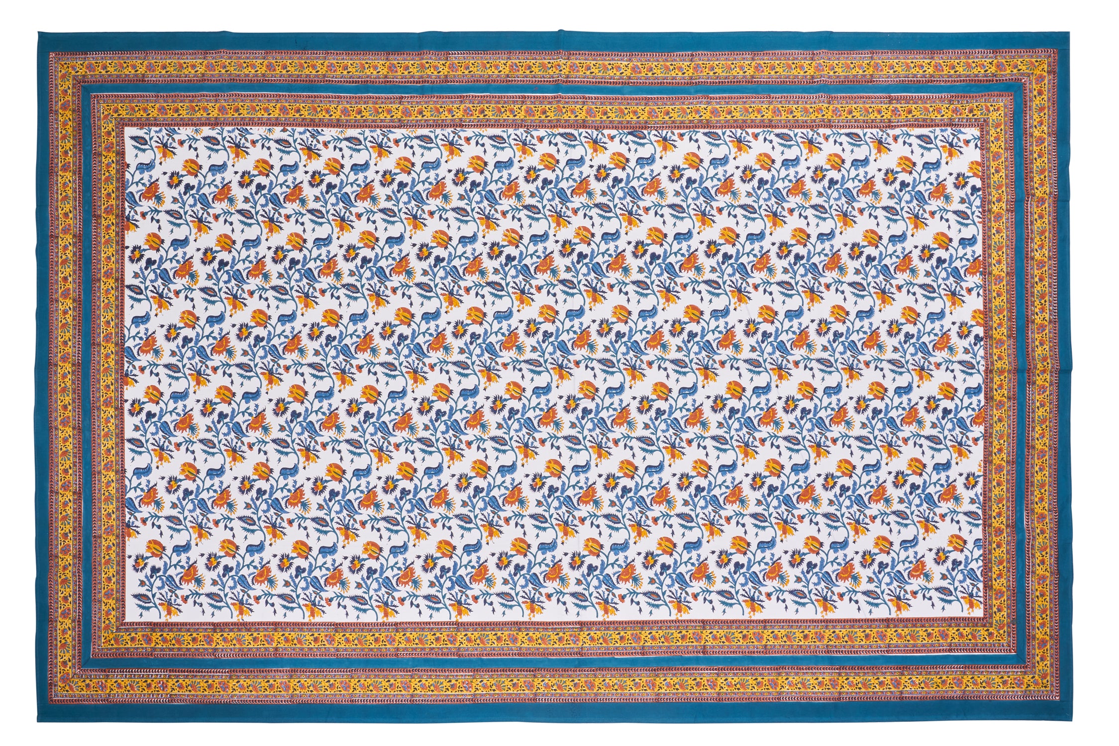 Novità Home Capalbio - mezzero deco blue ocra 180x270