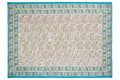 Novita home_DG-97/180_Monreale - mezzero singolo decor turchese in cotone - 180x270_1