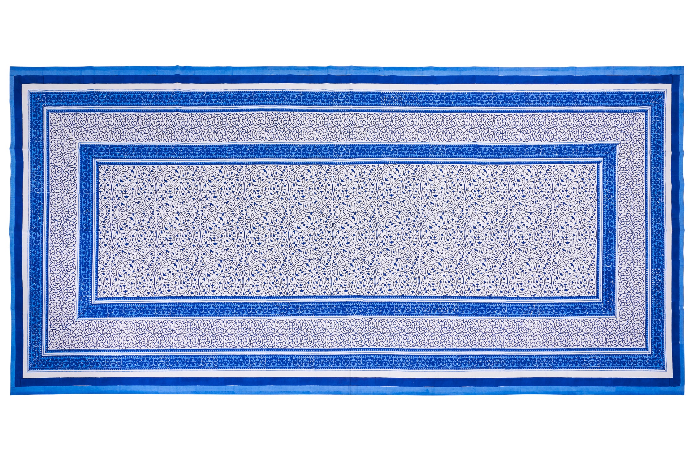 Novità Home Dorgali - mezzero singolo decor blue in cotone - 180x270