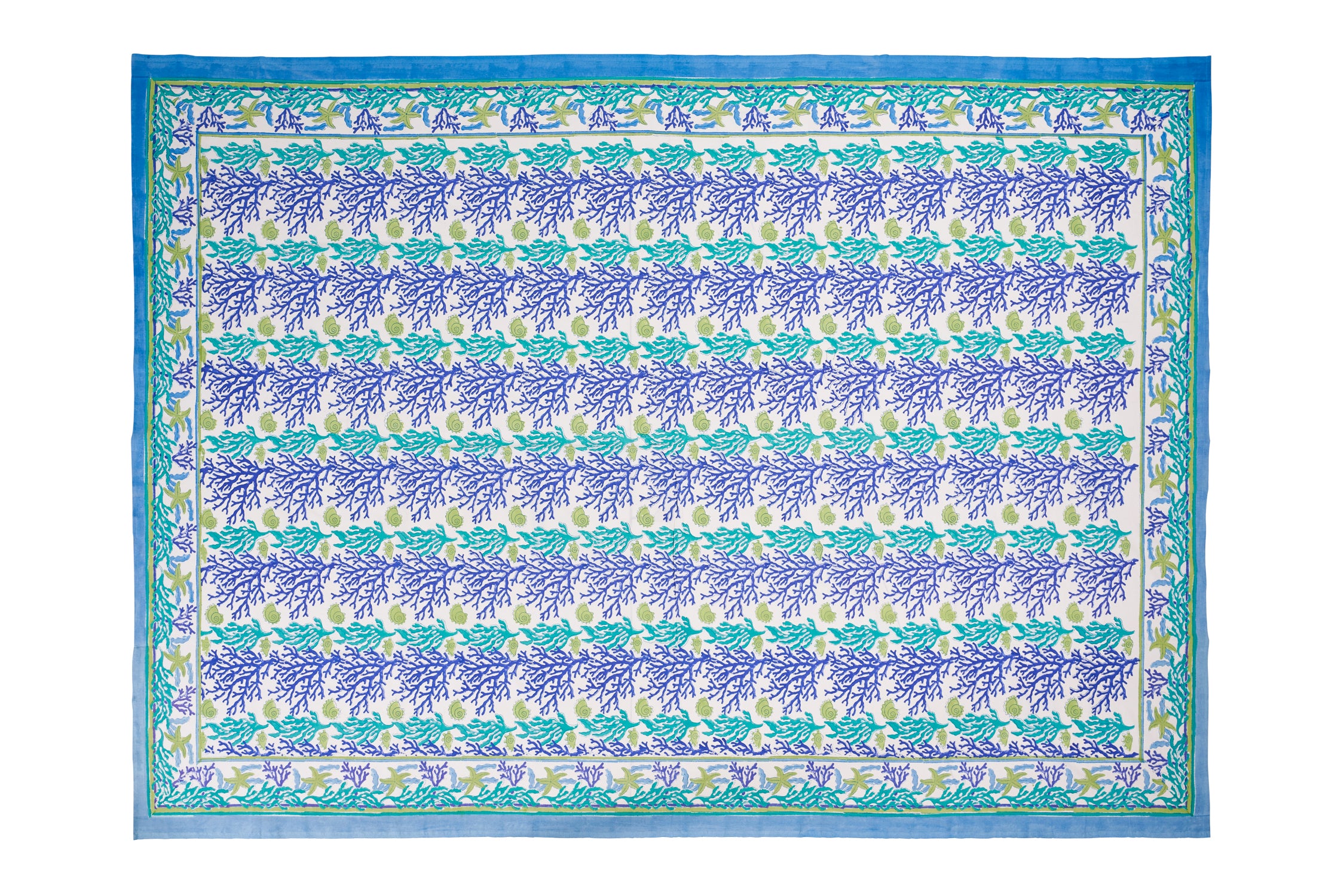 Novità Home Positano - mezzero singolo decor blue in cotone - 180x270