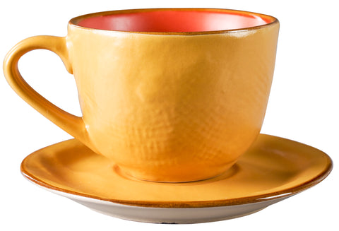 Tazza Leggera In Porcellana Cupti 71003 | 500 Ml Colore Oro | Design Elegante Con Manico - Foto 2