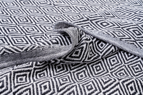 Novita home_Diamond - blanket design diamond black/white_3