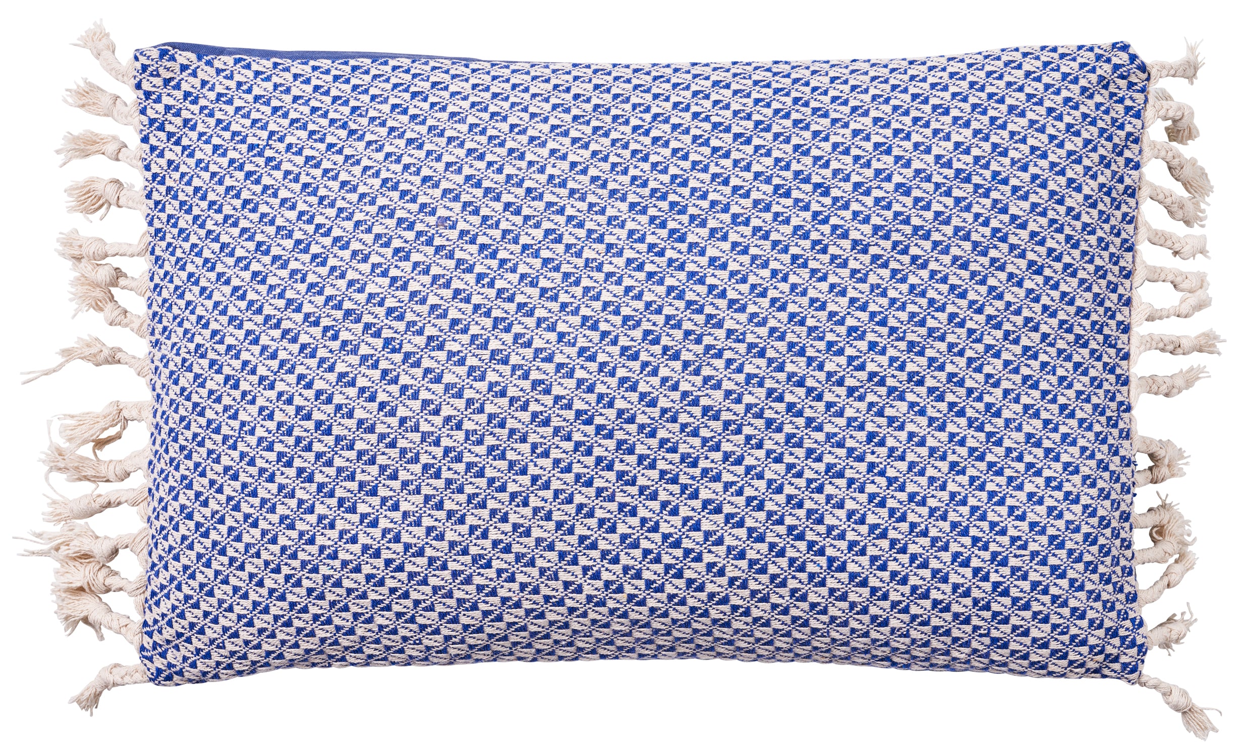 Novità Home Cuscino 40X60 Blue Con Frange