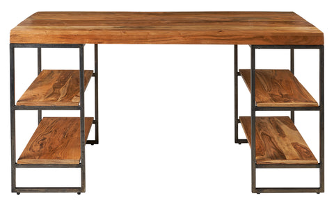 Gosberg- scrivania con mensole in legno e metallo – Novità Home