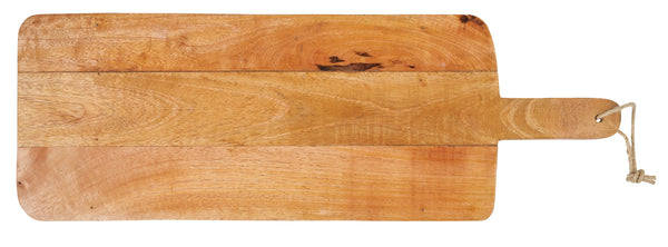 Tagliere rettangolare con piedini e manico in legno - medio – Novità Home