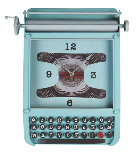 Novita home_GF-242/B_Orologio macchina da scrivere celeste_1