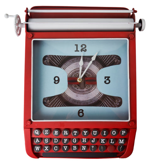 Novita home_GF-242/O_Orologio macchina da scrivere rosso_1