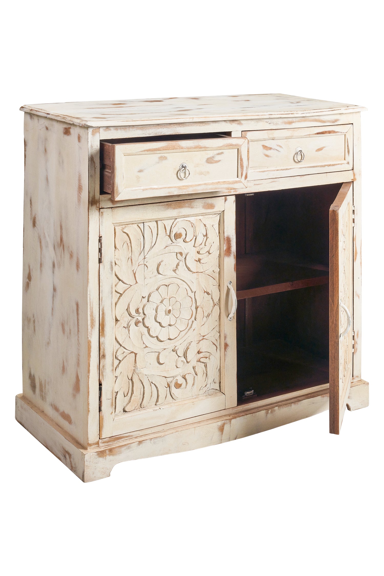 Novità Home Credenza originale sportelli con decori bianca