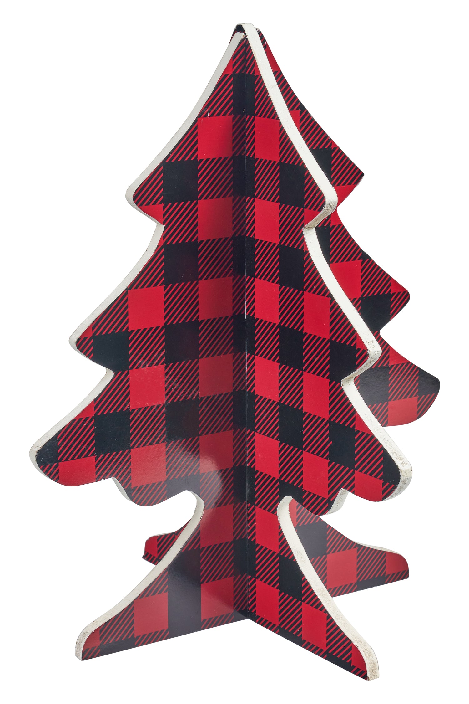 Novità Home Merry - Sagoma Albero Red Black Assemblato