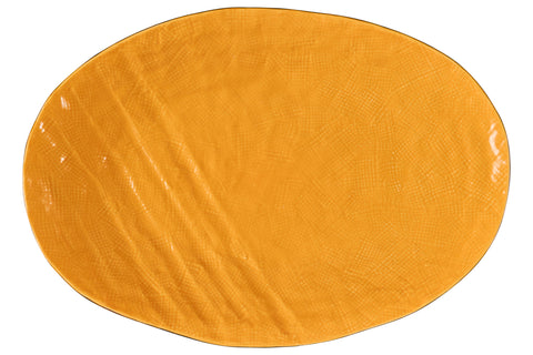 Mediterranean - Large Yellow Oval Tray
