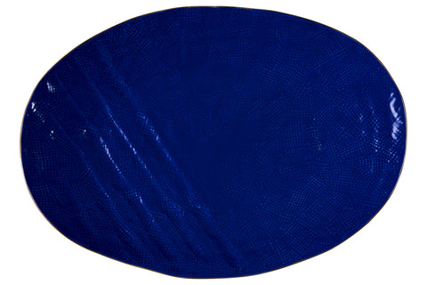 Mediterraneo - Large Blue Oval Tray