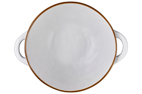 Mediterranean - White Stoneware Soup Bowl