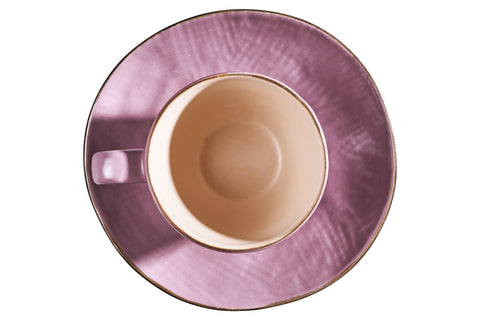 Mediterraneo - Coffee cup with pink saucer