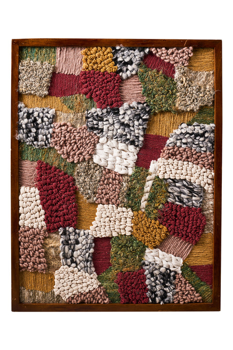 Novita home_NF-60_Nature - quadro mosaico di lana appezzamenti_1