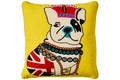Novita home_CR-133_Embroidery - cuscino yellow pop art royal dog_1