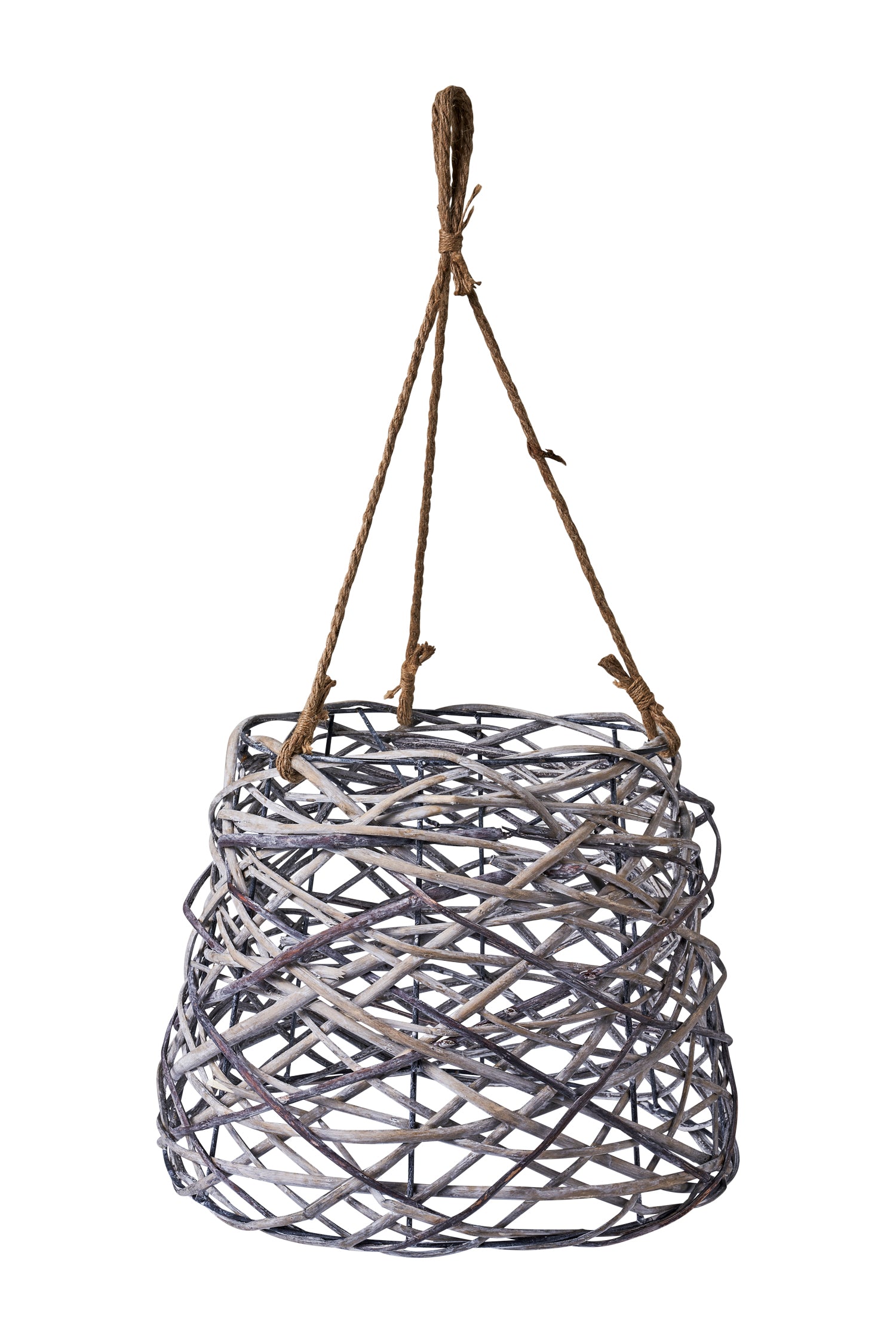 Novità Home Lampadario cesta rattan bicolore