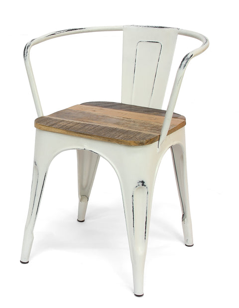 Novita home_SO-34/A_Xilot - sedia con braccioli in metallo chiaro e seduta in legno_1
