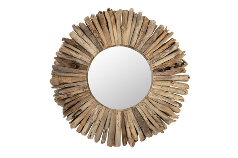 Novita home_F-1050_Sole - specchio rotondo in legni di mare_1