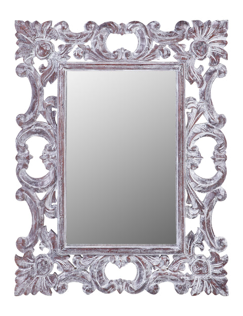 Novita home_F-1075_Kelly - specchio rettangolare inlegno intarsiato sbiancato_1