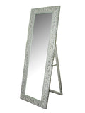Novita home_F-303_Specchio - da terra in legno intarsiato bianco_1