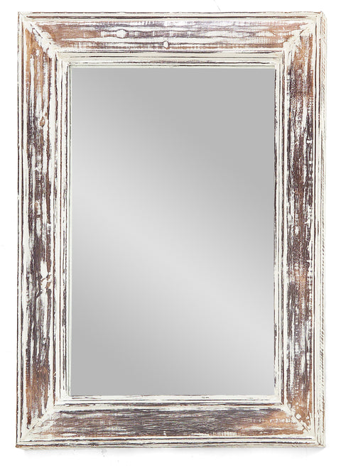 Novita home_F-608_Specchio - rettangolare in legno bianco decapato_1